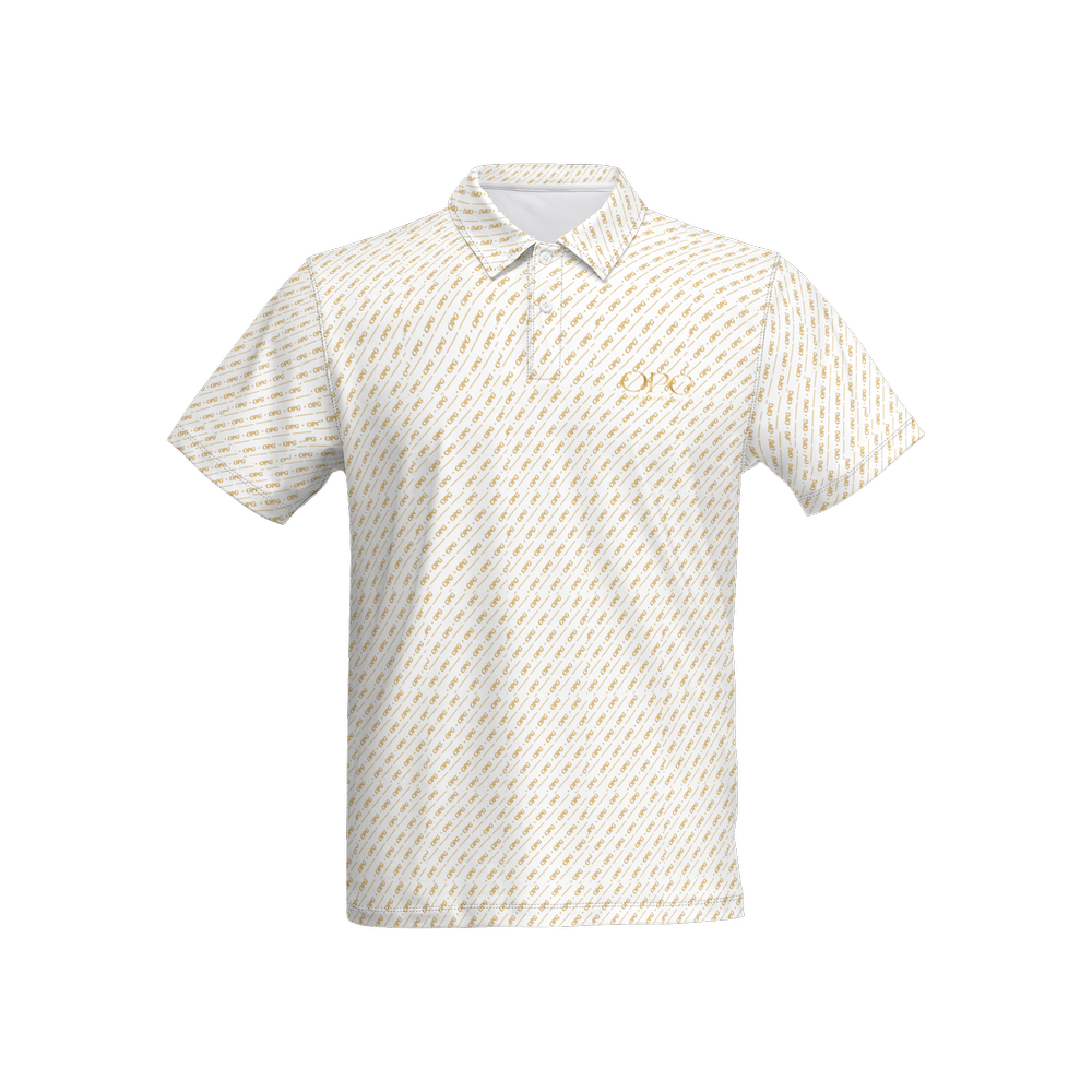 OPG - Pattern Polo  W/G - Men's Slim Fit Short-Sleeve Polo Shirt-Heavyweight 225g