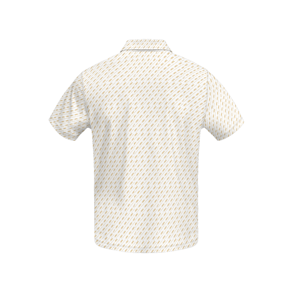 OPG - Pattern Polo  W/G - Men's Slim Fit Short-Sleeve Polo Shirt-Heavyweight 225g