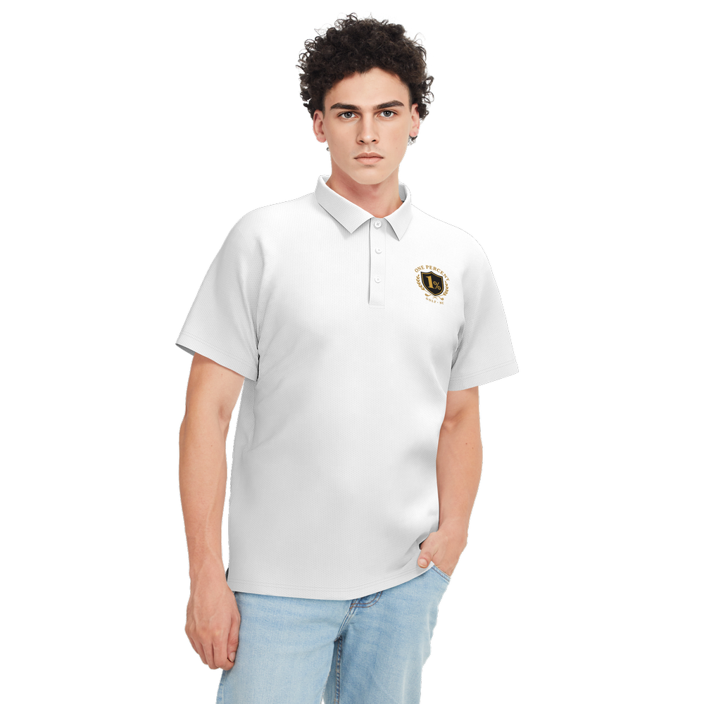 Men's Performance Mesh Sports Polo Shirt - Schoolboy W/G